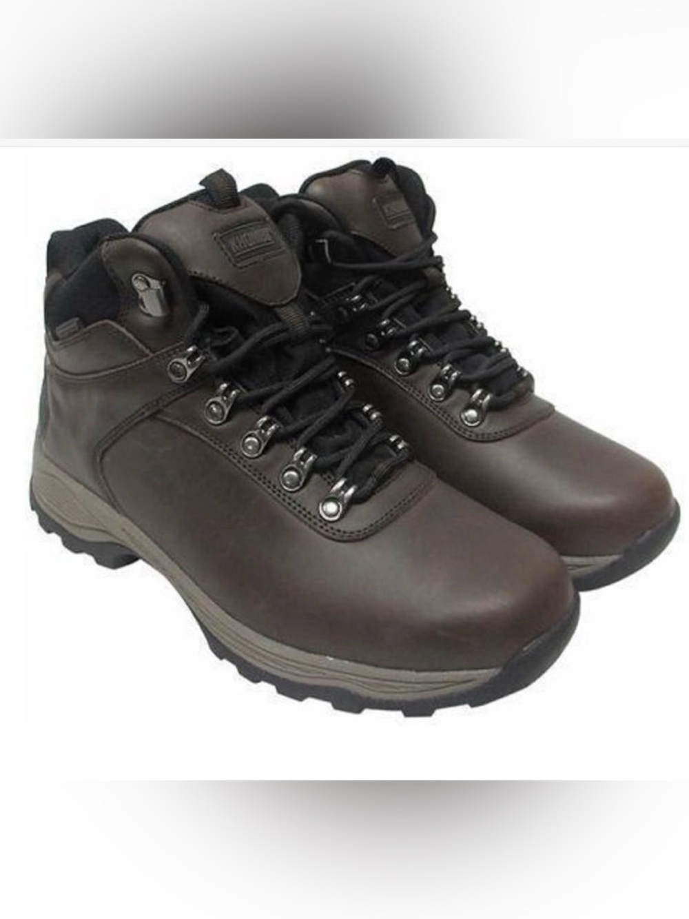 Khombu Brown Hiking Boots with Rugged Sole and Padded Collar men’s size 11